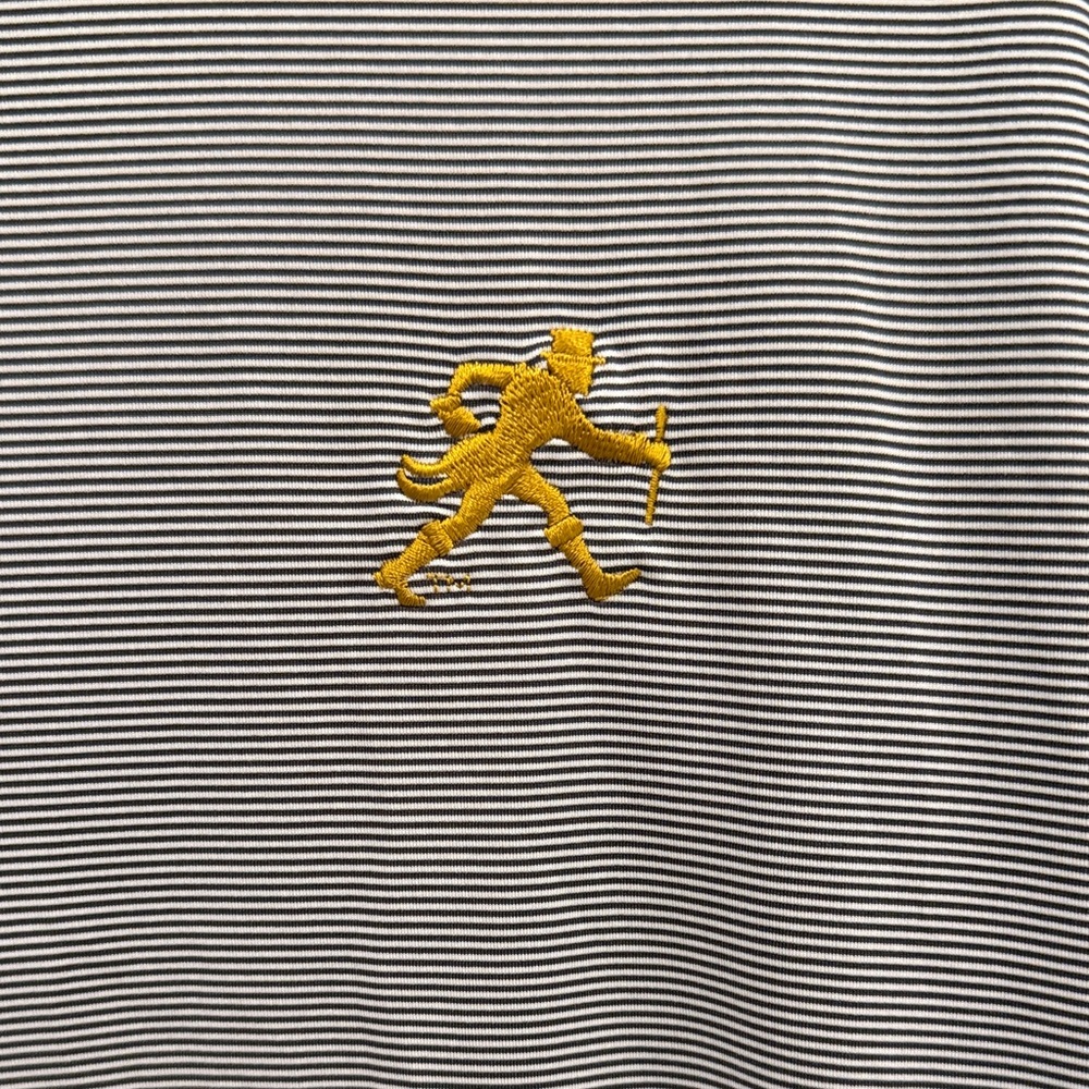Peter Millar Charcoal Polo with Gold Emblem - Picture 7 of 9